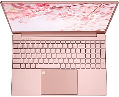 Zunate Laptop da 15,6 Pollici, Computer Portatile Full HD Rosa Bellissimo, Sistema Win11 con 16 GB di RAM, Impronte Digitali, 128 GB, 256 GB, 512 GB, 1 TB di Archiviazione, Notebook con Tastiera(16+128G-UE)