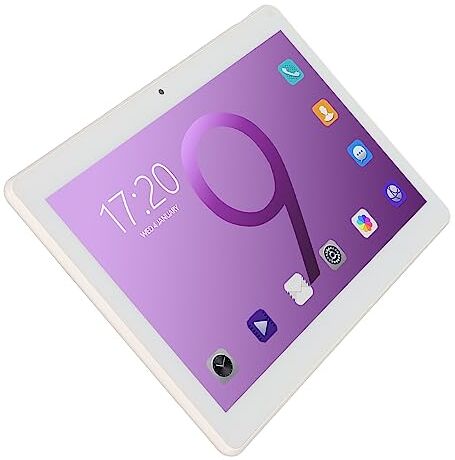 HEEPDD Tablet Viola, Octa Core CPU Tablet Portatile 3 Slot per Schede 2.4G 5.0G WiFi 10 Pollici per la Casa (Spina UE)