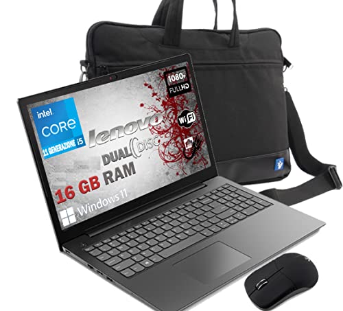 Lenovo Notebook  I5 V15 Portatile Display FHD da 15.6" Cpu I5 10 Core I5-1235G1 12Th Gen. 4,2Ghz /Ram 16Gb DDR4 /SSD M2 512GB/VGA INTEL UHD/Hdmi Dvd Wifi Bluetooth/Borsa Mouse/Windows 11 Pro