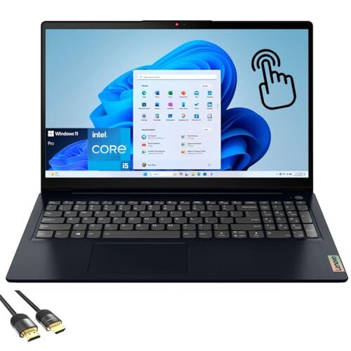 Lenovo Ideapad 3i Laptop, 15.6" FHD Touchscreen Display, Intel Core i5-1155G7, 16GB RAM, 1TB PCIe SSD, Wi-Fi 6, Webcam, Keypad, SD Card Reader, USB-C, US Version KB, PDG HDMI, Win 11 Pro, Abyss Blue