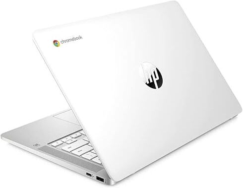 HP Chromebook 14a-na0008sl, Intel Celeron N4120, 4GB RAM LPDDR4, eMMC da 64GB, Display da 14" FHD, IPS, Antiriflesso, Scheda grafica Intel UHD 600, Wi-Fi, ChromeOS, Webcam HD, Bianco