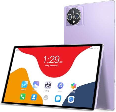 mingqian Tablet 8 GB+256 GB Schermo da 10,1 pollici Chiamate 5G Processore MTK6797 a 10 core Memoria espandibile da 128 GB Ampia capacità di archiviazione Schermo grande ad alta nitidezza Batteria BT5