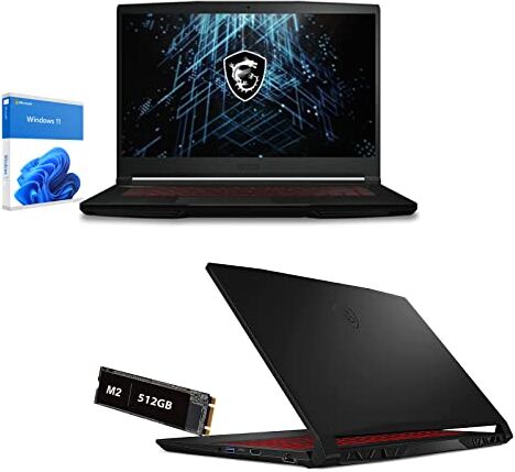 MSI Notebook Gaming  Intel Core i7-11800h 4.6Ghz 11Gen. Display 15,6" Fhd Ips 144hz, Ram 8Gb Ddr4,Ssd 512gb Nvme, Gtx 1650 4Gb, Hdmi,Usb3.0,Wifi,Lan,Bluetooth, Webcam, Windows 11 Pro, Antivirus