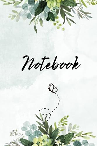 Sharp Green Watercolor Floral Notebook