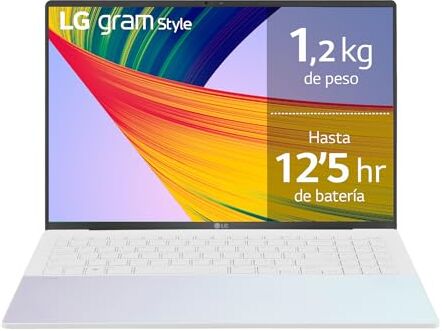 LG Gram STYLE 16Z90RS-G.AD74B Computer portatile, 16 pollici OLED FHD, Intel Core EVO i7 13ª Gen,Windows 11 Home, 32 GB RAM, 512 GB SSD, 1,2 kg, 12,5 ore di autonomia, White ICE