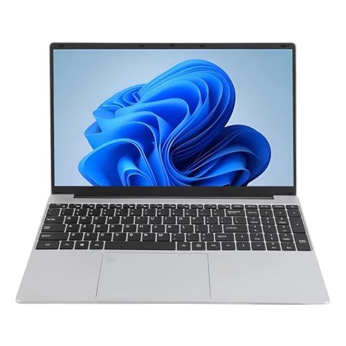 Generic Laptop da 15,6 Pollici Laptop Multifunzione da 100-240 V 16 GB di RAM 256 GB ROM Efficiente per Studiare e Lavorare (Spina europea)