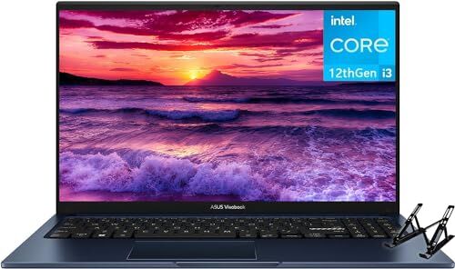 Asus Vivobook Laptop 15 2023, display Full HD da 15,6", Intel Core i3 1215U (fino a 4,4 GHz, 6 core), 16 GB di RAM, SSD da 1 TB, scheda grafica Intel UHD, Wi-Fi, Bluetooth, HDMI, webcam, Windows 11