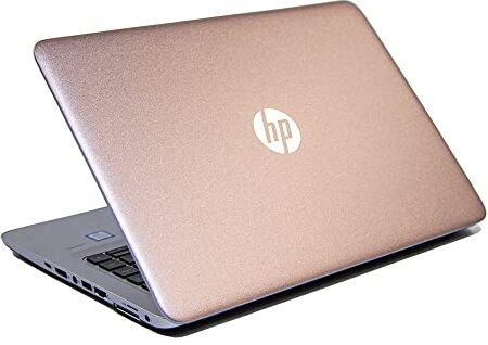 HP Laptop 14 pollici, Notebook 14 pollici, EliteBook 840 G3, i5-6200U, 8 GB RAM DDR4, SSD da 256 GB, tastiera QWERTZ illuminata, laptop Windows 10 Pro, 2 anni di garanzia (Renewed) (oro rosa