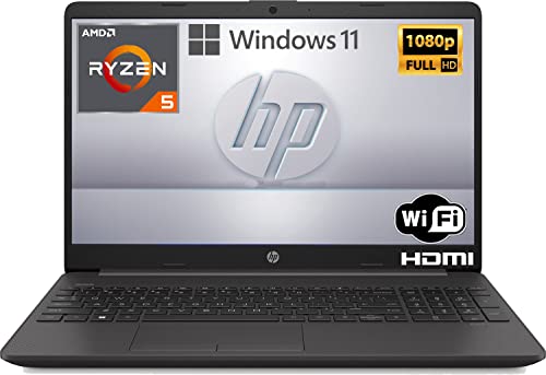 HP Notebook, Ryzen 5 5500U 6 Core 4 Ghz, SSD da 1000 Gb Display IPS Full HD 15.6", DDR4 16 Gb, Wi-fi, 3 usb, webcam HD, Windows 11 Pro 64 Bit, Pacchetto Office 2021, Pronto Utilizzo