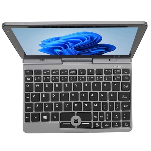 Generic Laptop, Rotazione di 180 Gradi 10 Punti Touch Mini Laptop da 8 Pollici 12G LPDDR5 4800 MHz per Ufficio (Spina europea 12G+1T)