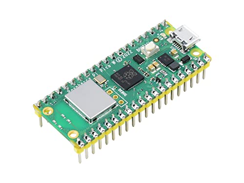 Waveshare Pre-Soldered Raspberry Pi Pico W RP2040 Microcontroller Board Mini Board Kit Based on Raspberry Pi RP2040 Dual-core Processor,Built-in WiFi,Support C/C++/Python