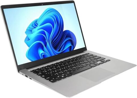 Kufoo Laptop Aziendale, Schermo IPS Batteria da 6000 MAh Laptop Digitale 6 GB di RAM SSD da 1 TB Altoparlanti Stereo Doppi da 14,1 Pollici per Studio per Video (Spina UE)