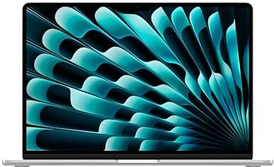 Apple laptop MacBook Air 15" con chip M3 (2024): display Liquid Retina 15,3", memoria unificata 8GB, archiviazione SSD 256GB, videocamera FaceTime HD 1080p, Touch ID; Argento