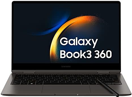 Samsung Galaxy Book3 360 Laptop, 13.3" Super AMOLED, S Pen, Intel EVO, Intel Core i5-1340P 13th gen, 8GB RAM, 512GB SSD, Windows 11 Home, Graphite