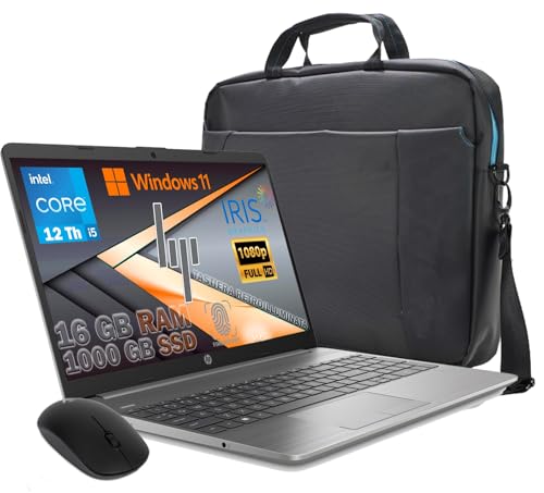 HP 250 G9, Pc Computer PORTATILE LAPTOP NOTEBOOK, SILVER, i5-1235U, Ram 16 GB DDR4, SSD M2 1000 GB, 15.6" FHD, Win 11 Pro, TASTIERA RETROILLUMINATA, FINGERPRINT, MOUSE WIFI e BORSA OMAGGIO