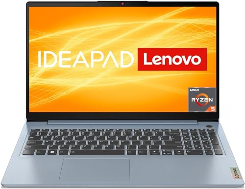 Lenovo IdeaPad Slim 3 Laptop   Display Full HD da 39,6 cm   AMD Ryzen 5 5625U   8 GB RAM   512 GB SSD   Scheda grafica AMD Radeon   Win11 Home   QWERTZ   Blu   3 mesi Premium Care
