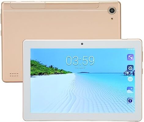 Annadue Tablet12 Aggiornato da 8 Pollici, Schermo FHD, CPU Octa Core, 6 GB di RAM 128 GB di Rom, Tablet Dual SIM Dual Standby per12 (Oro)