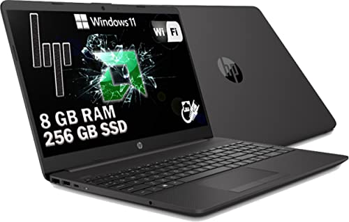 HP Notebook 255 G8 Pc portatile,Display HD 15.6",New Cpu Amd Dual Core Athlon 3050U,Fino a 3,20 GHz,Ram 8 GB DDR4,SSD M.2 Nvme 256 Gb, Bluetooth, WIFI,Porta Lan RJ-45,Windows 11 Pronto All'uso