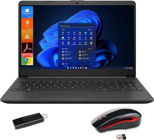 HP 255 G8, Notebook Pc Portatile, 15.6" Full HD, AMD Ryzen 5 5500U, Ram 16 GB, SSD 1 TB, Windows 11 Pro, Office 2021 Pro Plus, Mouse Wireless + Pendrive USB, Pronto All’Uso