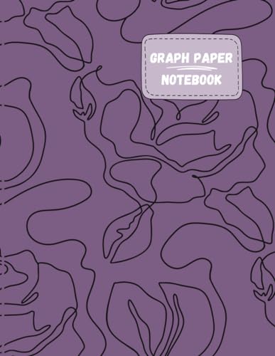 Designs, LM Purple Rose Graph Paper Notebook