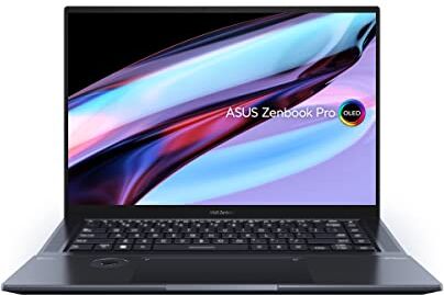 Asus Zenbook Pro 16X OLED UX7602ZM#B0BSH38RB7, Notebook alluminio, Monitor Touch 16" OLED Glossy, Intel Core 12ma gen i7-12700H, RAM 32GB, 1TB SSD, NVIDIA GeForce RTX 3060 6GB GDDR6, Win 11 Home, Nero