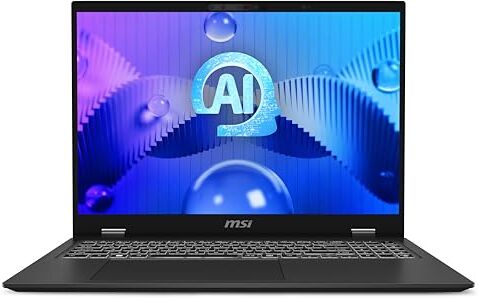 MSI Prestige 16 AI Studio B1VFG-016IT, Notebook QHD+ 60Hz, Intel Core Ultra 7 155H, Nvidia RTX4060 8GB GDDR6, RAM 32GB LPDDR5 6400MHz, 1TB SSD PCIe4, WiFi 7, Win 11 Home, Layout e Garanzia ITA, Grigio