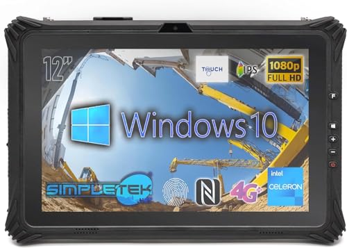 SIMPLETEK Tablet Rugged Ultra Resistente IP65 Antiurto N5105 2.9GHz   8GB RAM SSD 120GB   FHD IPS 12" Touch   Windows 10 Pro 4G LTE Seriale RS232