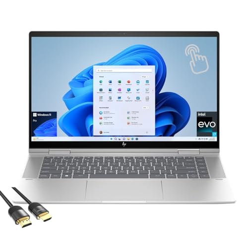 HP Envy 2-in-1 Laptop, 15.6" FHD IPS TouchScreen, 13th Gen Intel 10-Core i7-1355U, 16GB LPDDR5, 512GB PCIe SSD, Backlit KB, Thunderbolt 4, HDMI, WiFi 6E, Webcam, PDG HDMI, US Version KB, Win 11 Pro