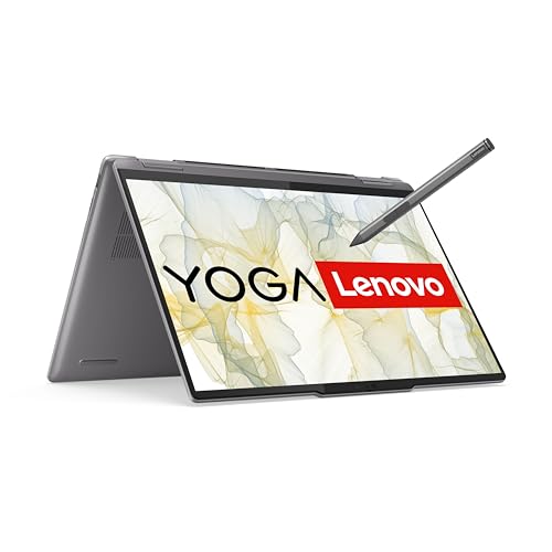 Lenovo Yoga 7 Convertible 2 in 1 Laptop   Display touch OLED WUXGA da 14"   AMD Ryzen 5 8640HS   RAM da 16 GB   SSD da 512 GB   grafica AMD Radeon   Win11 Home   QWERTZ   grigio   incl. penna   3 mesi