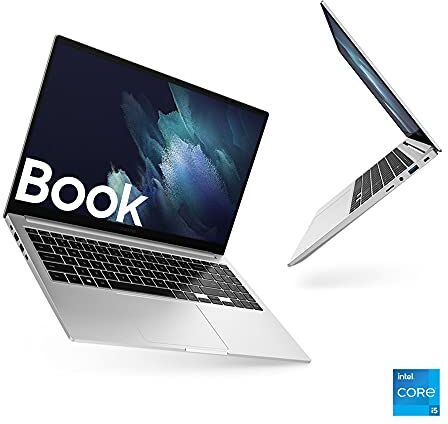 Samsung Galaxy Book PC Portatile, 15.6", FHD LED, Intel Core i5 di undicesima generazione, Intel® Iris® Xe, RAM 8GB LPDDR4x, 256GB NVMe SSD, Windows 11 Pro, Mystic Silver