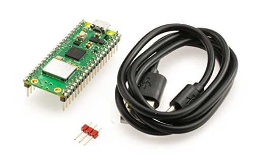 SEENGREAT Raspberry Pi Pico WiFi Microcontroller Board, built-in WiFi, Raspberry Pi RP2040 Chip, CYW43439 Wireless chip, Dual Core ARM Cortex M0+, con intestazione pre-soldered (codice colore)