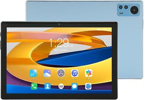 Generic Tablet da Gioco Octa Core CPU Tablet Aziendale Memoria da 8 GB 256 GB LCD da 10,1 Pollici Fotocamera da 8 MP 16 MP per la Scuola (Spina Europea)