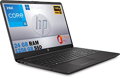 HP Notebook 250 G9, Pc portatile Grey, Intel Core i5 12Th Gen 4,4Ghz, Ram 24Gb, SSD 1256Gb, Display 15.6" Full HD, Win 11 Pro,Pacchetto Office Pro 2021, computer pronto utilizzo