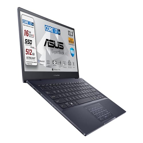 Asus ExpertBook B5 B5302CB Notebook 13,3" IPS FHD, Cpu Intel i7-1265U vPro® 10 cORE, Ram 16Gb DDR5, SSD pci da 512 Gb, tastiera retroilluminata, fingerprint, ultraleggero 1,23 Kg, Win 11Pro