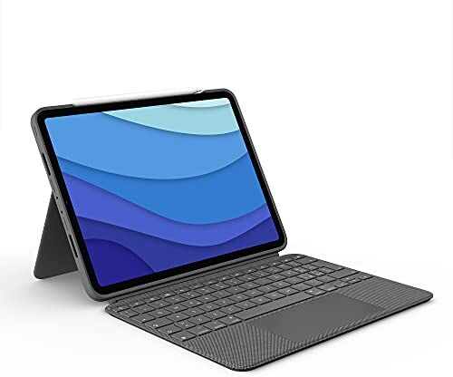 Logitech Combo Touch iPad Pro da 11 pollici (1a, 2a, 3a generazione 2018, 2020, 2021) Custodia con tastiera Tastiera retroilluminata staccabile Italiano QWERTY Grigio