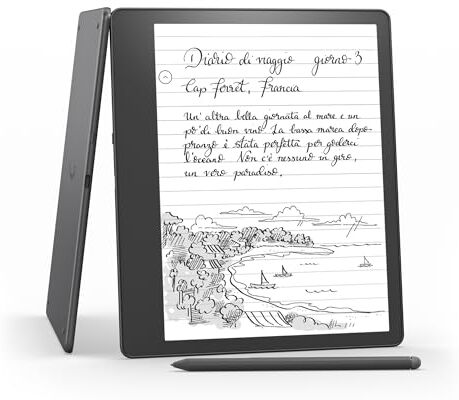 Amazon Kindle Scribe (64 GB)   Il primo Kindle e taccuino digitale, tutto in uno, con schermo Paperwhite da 10,2’’ a 300 ppi   Con penna premium