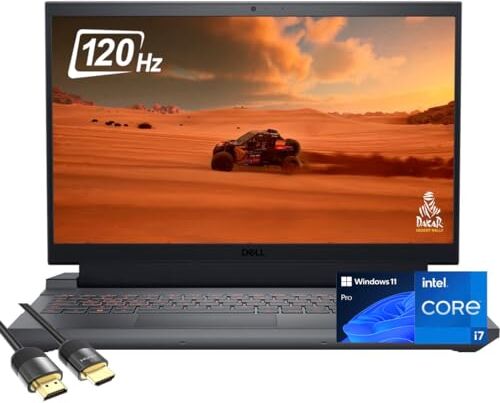 Dell G15 Gaming Laptop, 15.6" FHD 120Hz, Intel 13th Gen Core i7-13650HX, GeForce RTX 4050, 64GB DDR5, 1TB PCIe 4.0, Backlit KB, WiFi 6, USB-C, Webcam, RJ45, PDG HDMI Cable, US Version KB, Win 11 Pro