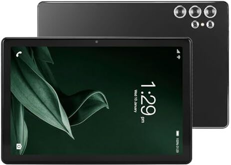 Generic Smart Tablet 8 Core Tablet da 10,1 Pollici Anteriore 12MP Posteriore 24MP 12GB RAM 256GB ROM per Lavorare con Video (BLACK)