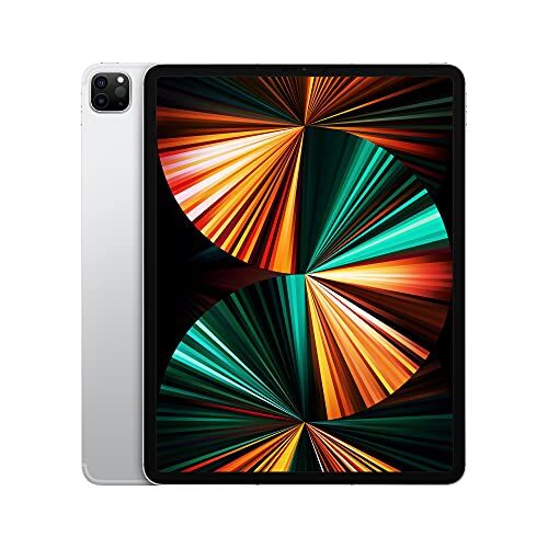 Apple 2021  iPad (12.9-inch, Wi-Fi + Cellular, 2TB) Silver (Renewed) (Ricondizionato)