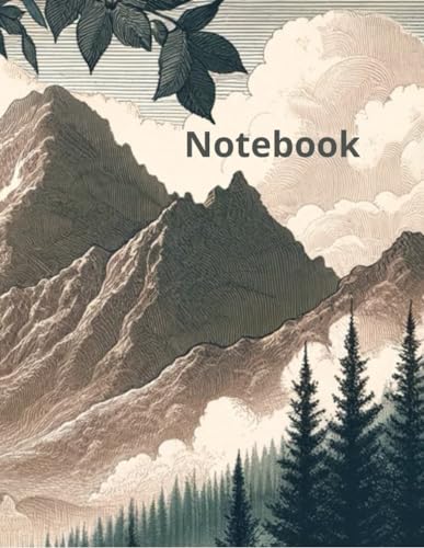 Wood, Green Notebook Vintage nature