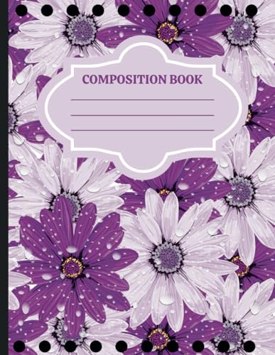 Daniels, Christina Kay Composition Notebook: Purple floral composition book