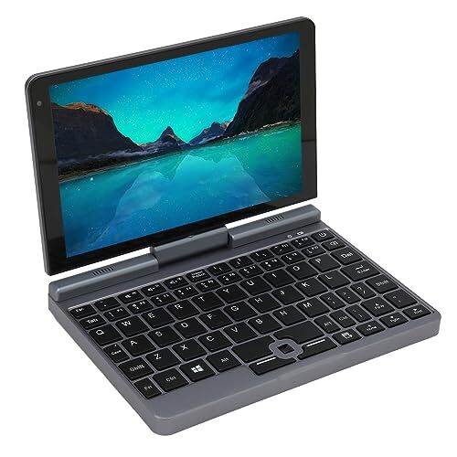 Sxhlseller Mini Laptop, Touch Screen da 8 Pollici, Rotazione di 180 °, LPDDR5, 12 GB di RAM, Processore N95 Alder Lake con Stilo per Windows 10 11 Supportato (12GB+128GB Spina UE)