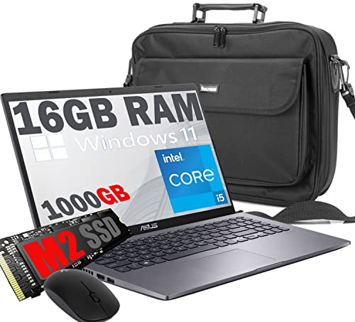 Asus Notebook I5 Display Led Full HD da 15.6" Slim Cpu Intel quad core i5-1235U 12th gen Up to 4,4Ghz /Ram 16GB DDR4 /SSD M2 1000GB /VGA FHD/Hdmi/Wifi/Bt/Windows 11 pro/Mouse + Borsa