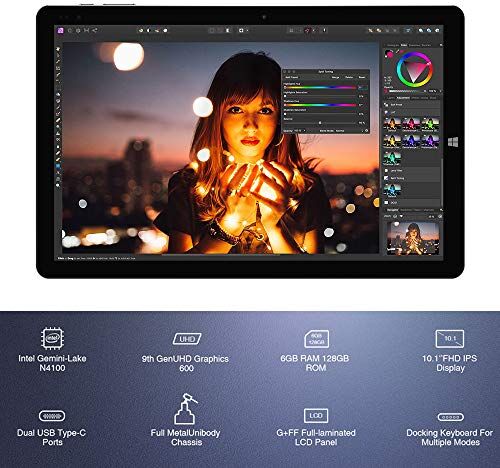 CHUWI TABLET 2 in 1 Hi10 X 10.1 Pollici, Cpu Celeron N4120, 6GB, 128GB, UHD Graphics, WiFi, BT, 2+5MP, Sistema Operativo W11 Home