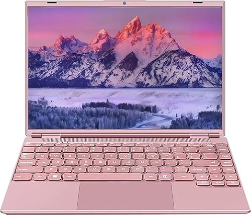 AOCWEI JSY Laptop Win 11 PC Portatile 8GB DDR4 256GB SSD 1TB Estensioni Intel N5095 (Fino a 2.9Ghz), Notebook 14 Pollici con Ventola Raffreddamento Schermo 1920 * 1200 2K FHD Dual WIFI Supporto-PINK