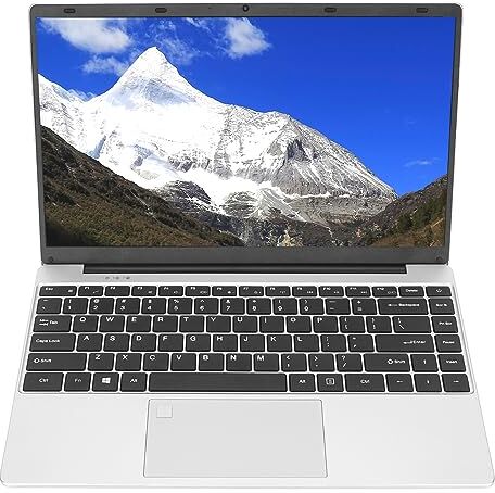 Fockety Laptop da 14 pollici, 2,4 G 5 G WiFi Lpddr4 16 GB RAM 4 core processore 2 K risoluzione IPS computer portatile con lettore di impronte digitali, computer portatile computer portatile per