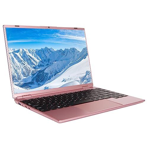 PUSOKEI Laptop Sottile e Leggero HD da 14 Pollici, 8 GB di RAM, Display IPS HD 1920 X 1200, Windows 11, Webcam, BT4.2, WiFi, Quad Core J4105, Notebook Ultra Sottile da 14 Pollici per (8GB+256GB Spina UE)