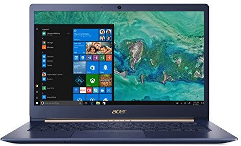 Acer Swift 5 SF514-52T-85A9 Notebook con Processore Intel Core i7-8550U, Ram 8 GB DDR3, 256 GB Intel PCIe SSD, Display 14" FHD IPS Multi-touch LCD, Peso 0,97 Kg, Windows 10 Home, Blu