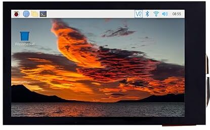 TUOPUONE Display LCD capacitivo da 3,5 pollici compatibile con la luminosità regolabile del pannello IPS touch di risoluzione di Raspberry Pi 480×800