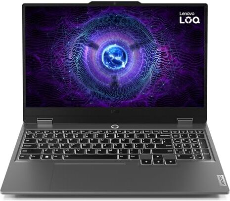 Lenovo LOQ Gaming Portatile, Display 15.6" FullHD IP5 300nits 144Hz, Intel Core i5-12450HX, RAM 2x8GB, 1TB SSD, NVIDIA GeForce RTX 4050 6GB GDDR6, Windows 11, Tastiera Retroilluminata, Luna Grey